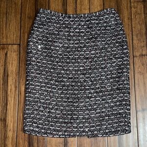 Calvin Klein Black and White Tweed Skirt